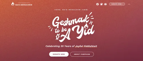 Geshmak to be a Yid campaign page for Chabad of Greater St. Louis